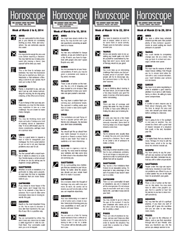 Newspaper Toolbox horoscopes, games and recipes example 03